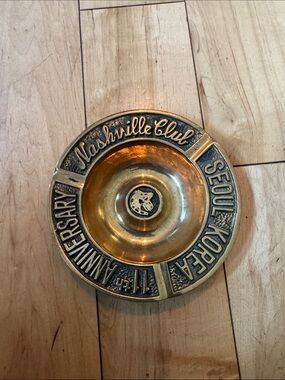 Nashville Club Seoul Korea Commemorative Brass Ashtray